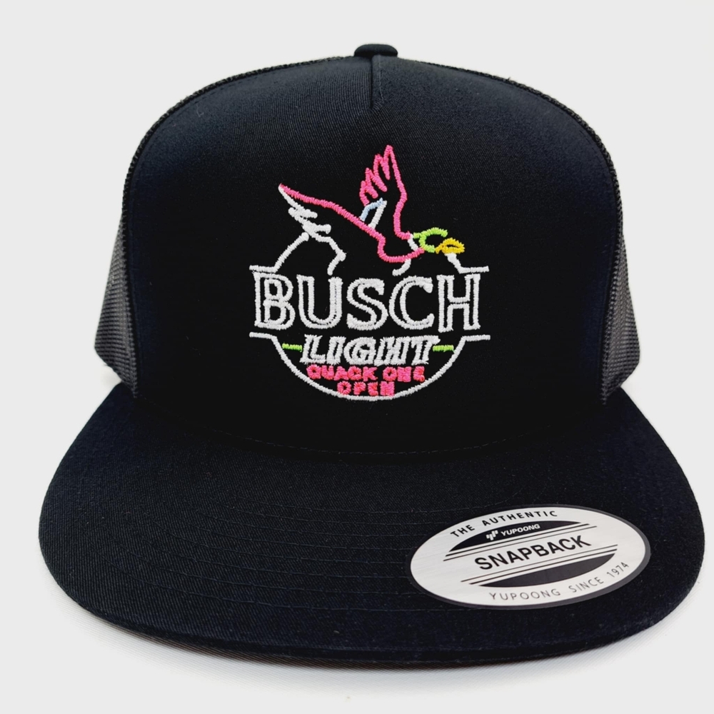 Busch Light Quack One Open Mesh Adjustable Snapback Direct Embroide…